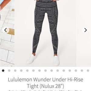 Lululemon Wunder Under Hi-Rise Tight Size 4